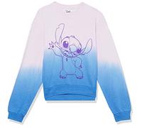 Disney Women's Lilo & Stitch Ladies Tie Dye Skimmer Sweatshirt, Pink/Blue, XL