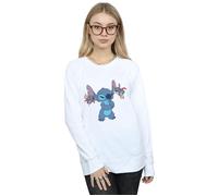 Disney Women's Lilo & Stitch Little Devils Sweatshirt in White | Size: Large Disney White L