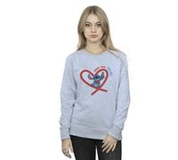 Disney Women's Lilo & Stitch Love You Mum Sweatshirt in Grey | Size: Large Disney Grey L