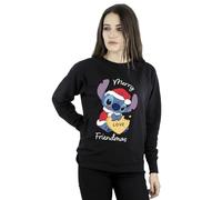 Disney Women's Lilo & Stitch Merry Friendmas Sweatshirt Black Medium