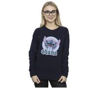 Disney Women's Lilo & Stitch Ohana Circle Sweatshirt in Navy | Size: 2XL Disney Navy 2XL