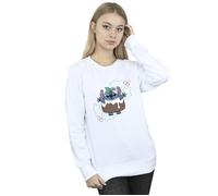 Disney Women's Lilo & Stitch Pudding Holly Sweatshirt in White | Size: 3XL Disney White 3XL