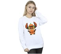 Disney Women's Lilo & Stitch Pumpkin Costume Sweatshirt in White | Size: Large Disney White L