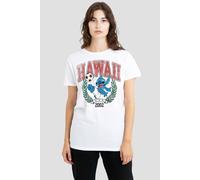 Disney Women's Lilo & Stitch Stitch Ball T-Shirt, White | Size: Medium Disney White M