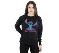 Disney Women's Lilo & Stitch Stitch Cutie Pie Sweatshirt in Black | Size: 2XL Disney Black 2XL
