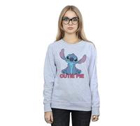 Disney Women's Lilo & Stitch Stitch Cutie Pie Sweatshirt in Grey | Size: 2XL Disney Grey 2XL