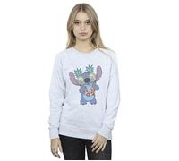 Disney Women's Lilo & Stitch Tropical Fun Sweatshirt in Grey | Size: XL Disney Grey XL