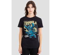 Disney Women's Lilo & Stitch Trouble Comic T-Shirt, Black | Size: XL Disney Black XL