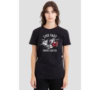 Disney Villains Women's Live Fast, Drive Faster with Cruella De Vil Ladies T Shirt, Black, XXL