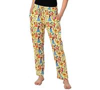 Disney Womens Lounge Pants Pajama Bottoms All Over Print Cotton, Pooh & Friends, S