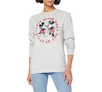 Disney Women's Love Never Goes Out of Style Sweatshirt, Grey (Heather Grey Hgy), 8 UK