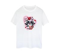 Disney Women's Love Together Mickey & Minnie Mouse Boyfriend T-Shirt in White | Size: 3XL Disney White 3XL