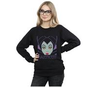 Disney Women's Maleficent Cropped Head Sweatshirt in Black | Size: Medium Disney Black M