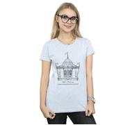 Disney Women's Mary Poppins Carousel Sketch Cotton T-Shirt in Grey | Size: Medium Disney Grey M