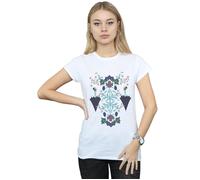 Disney Women's Mary Poppins Floral Collage Cotton T-Shirt in White | Size: Medium Disney White M