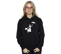 Disney Women's Mary Poppins Flying Silhouette Hoodie Black Large