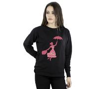 Disney Women's Mary Poppins Flying Sweatshirt Black X-Large