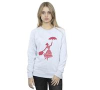 Disney Women's Mary Poppins Flying Sweatshirt Sport Grey Large