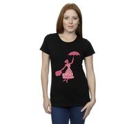 Disney Women's Mary Poppins Flying T-Shirt Black XX-Large