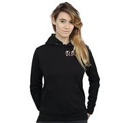 Disney Women's Mary Poppins Letter Breast Print Hoodie Black Medium