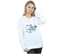 Disney Women's Mary Poppins Logo Sweatshirt in White | Size: 2XL Disney White 2XL