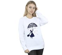 Disney Women's Mary Poppins Magic Sweatshirt White Large