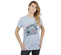 Disney Women's Mary Poppins Practically Boyfriend Fit T-Shirt Sport Grey Large