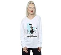 Disney Women's Mary Poppins Rooftop Landing Colour Sweatshirt in White | Size: XL Disney White XL