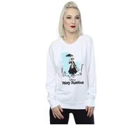 Disney Women's Mary Poppins Rooftop Landing Colour Sweatshirt in White | Size: XL Disney White XL