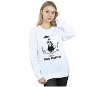 Disney Women's Mary Poppins Rooftop Landing Sweatshirt in White | Size: Large Disney White L