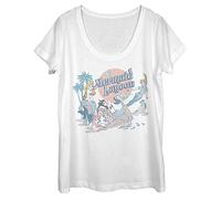 Disney Women's Mermaids T-Shirt, White, XX-Large