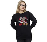 Disney Women's Mickey And Minnie Christmas Kiss Sweatshirt XX-Large Black