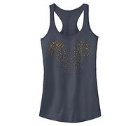 Disney Women's Classic Mickey Confetti Fill Fast Fashion Racerback Tank Top Shirt, Indigo, M