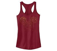 Disney Women's Mickey Confetti Fill Shirt, Scarlet, XS