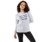 Disney Women's Mickey Kind Sweatshirt, Grey Heather, 12 UK