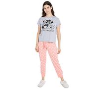 Disney Women's Mickey & Minnie Classic Pajama Set, Multi, 12 UK