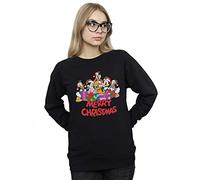 Disney Women's Mickey Mouse And Friends Christmas Sweatshirt Black Small