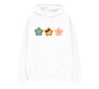 Disney Women's Mickey Mouse Flowers Hoodie White Large