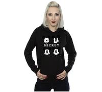 Disney Women's Mickey Mouse Four Heads Hoodie in Black | Size: Medium Disney Black M