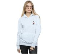 Disney Women's Mickey Mouse Kickin Retro Chest Hoodie in Grey | Size: Small Disney Grey S