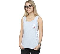 Disney Women's Mickey Mouse Kickin Retro Chest Vest Sport Grey Large