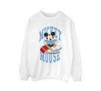 Disney Women's Mickey Mouse Reading Books Sweatshirt in White | Size: Large Disney White L