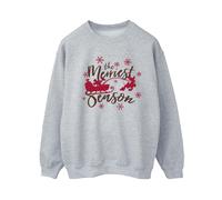 Disney Women's Mickey Mouse Sleigh Sweatshirt in Grey | Size: 4XL Disney Grey 4XL