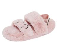 Disney Womens Mickey Mouse Slippers Faux Fur Sliders Pink UK 3