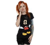 Mickey Mouse Surprised Cotton T-Shirt Disney Black S