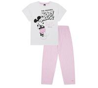 Disney Womens Mickey Mouse The Original Since 1928 Long Pyjama Set Ladies PJs (22-24) White