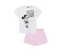 Disney Womens Mickey Mouse The Original Since 1928 Short Pyjama Set Ladies PJs (14-16) White