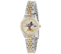 Disney Women's Mickey Mouse Two-tone Date Stainless Steel Band Watch MCK340