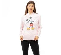 Disney Women's Mickey Open Arms Hooded Sweatshirt, Rose, 38