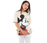Disney Women's Mickey Sitting T Shirt, Sand, 14 UK